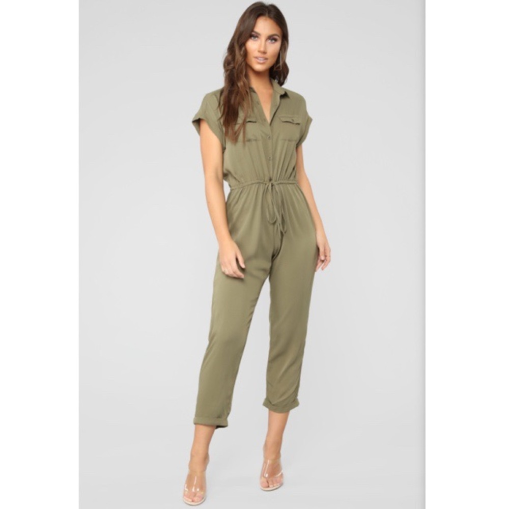 Army green jumpsuit!